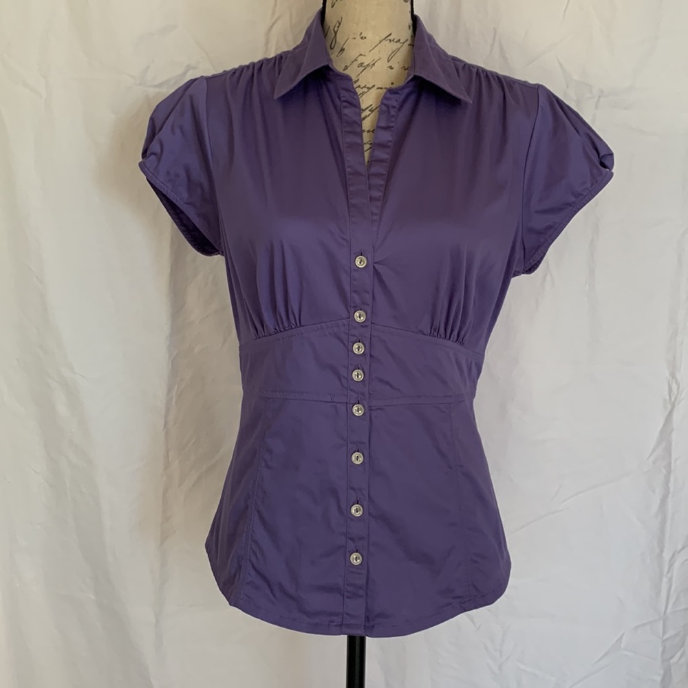 Banana Republic purple blouse, like new, size 12